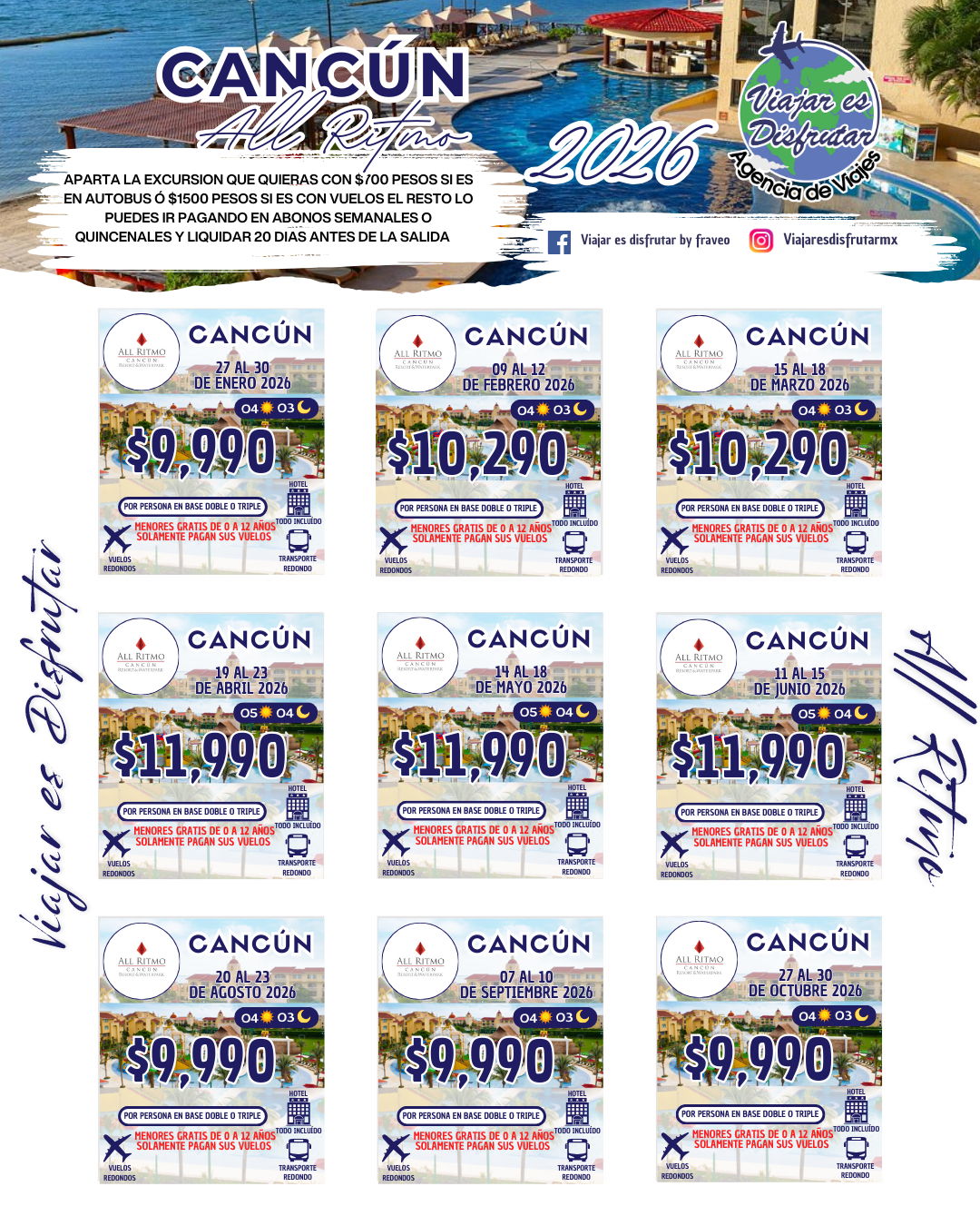 CALENDARIO DE HOTELES all ritmo 1