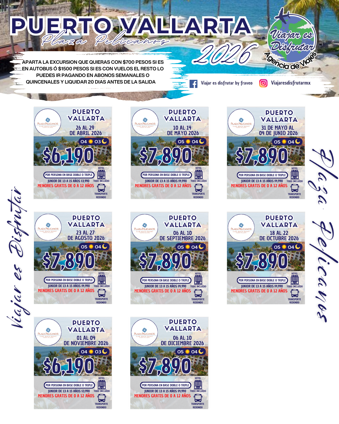 CALENDARIO DE HOTELES PLAZA PELICANOS